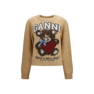 Ganni Beige Polyamide Women's Sweatshirt